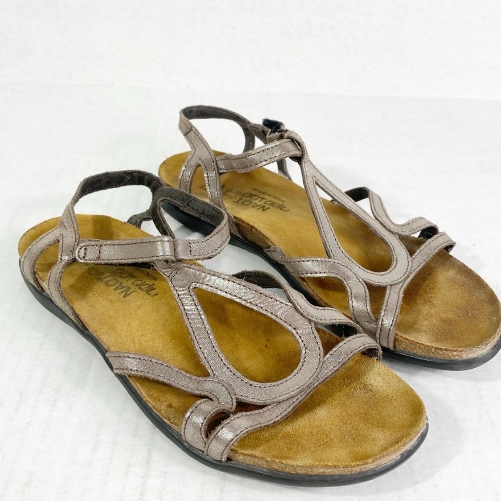 Naot Silver Sandals Minimalist Design - Picture 3 of 6